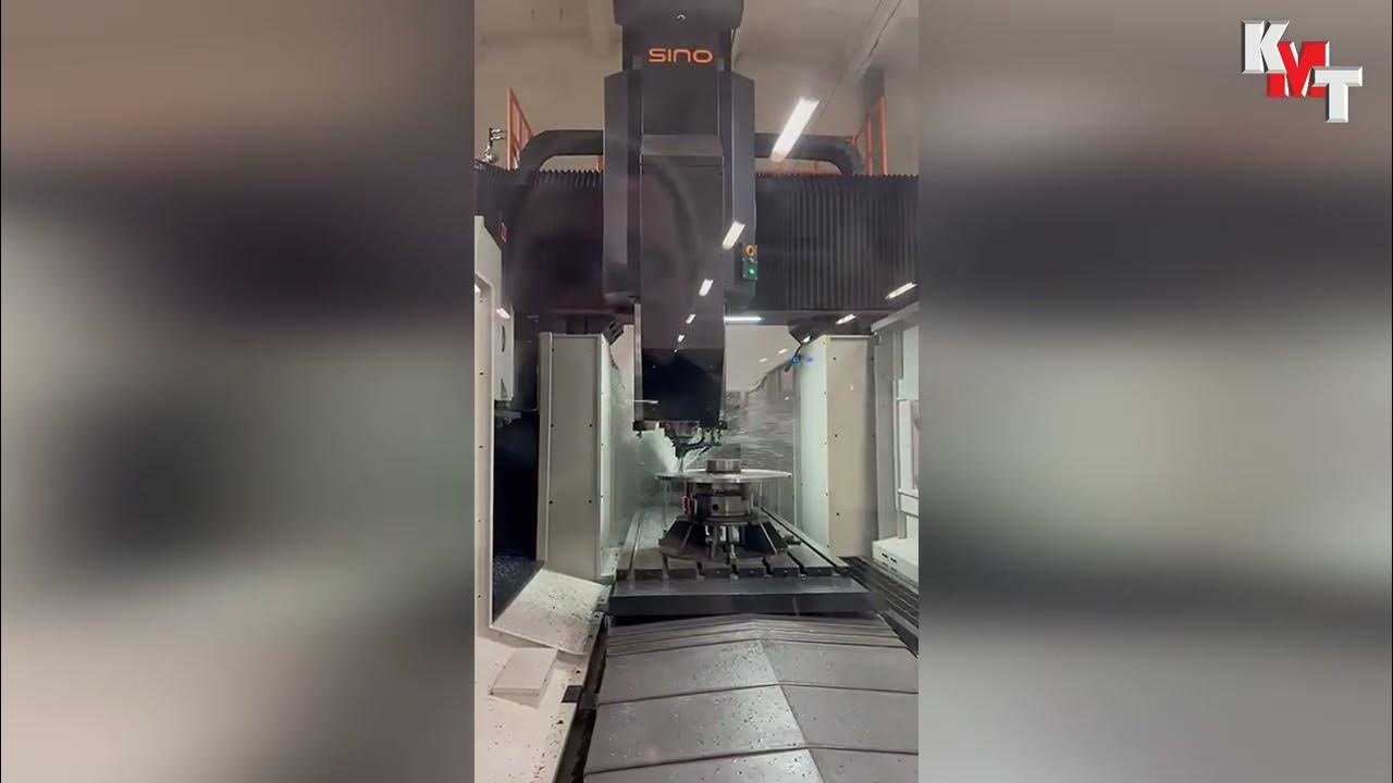 Обработка детали из нефтяной промышленности на портальном фрезерном центре KMT KPM 1525